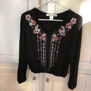 Long sleeve crop tee